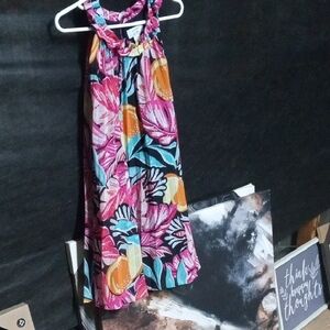 Floral Halter Mini Dress Shirt